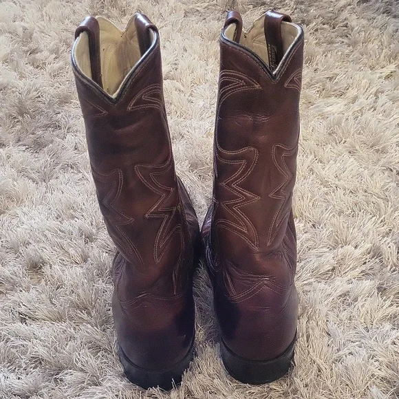 Brown Leather Cowboy Boots - Picture 6 of 8